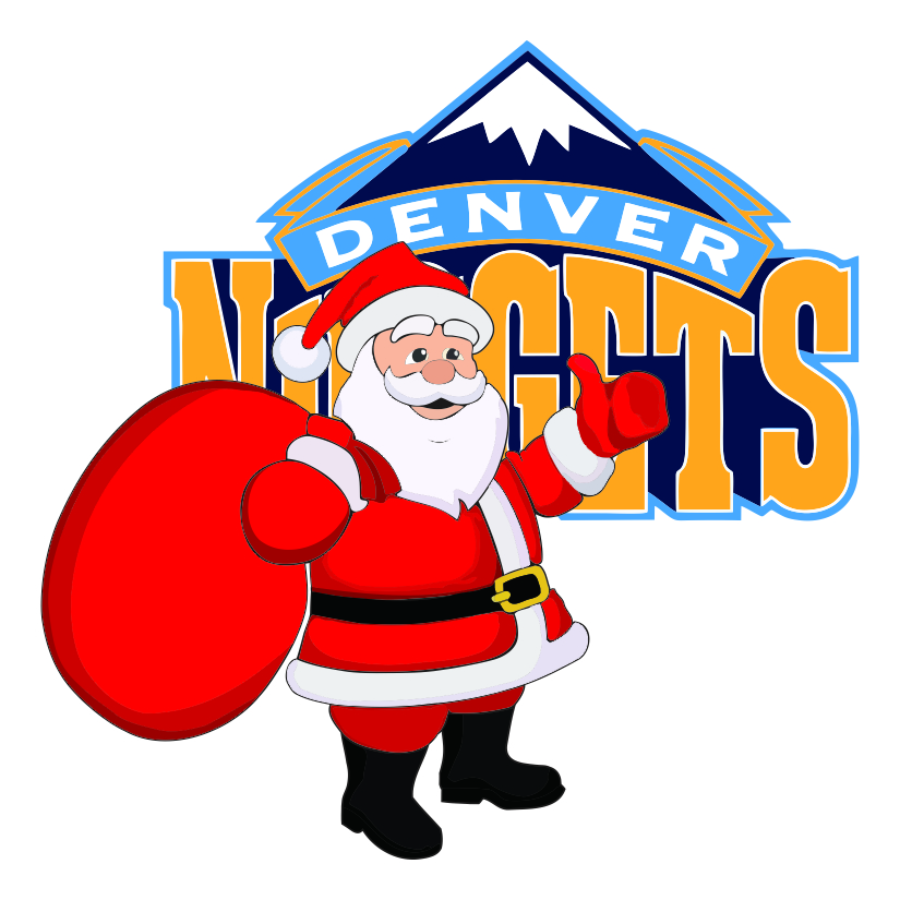 Denver Nuggets Santa Claus Logo iron on paper